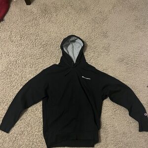 Champion Black Hoodie Sweatshirt with Lined Hood